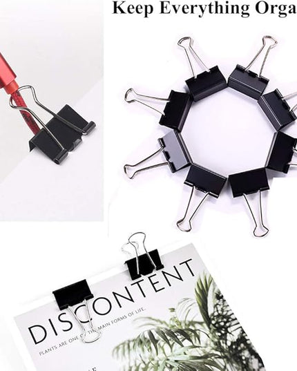 Ufmarine Small Binder Clips 1 Inch Length for Office (64 Pcs)