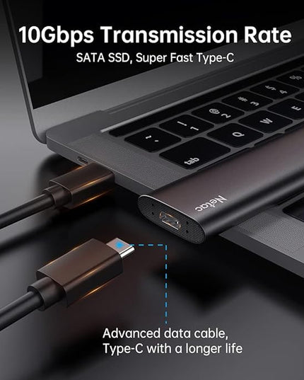Netac 1TB Portable SSD USB 3.2 Gen 2 (10 Gbps, Type-C) External Solid State Drive Backup Slim Portable Drive for File Storage/Business Travel Essential, Rapid Read & Write Low Noise, Zslim