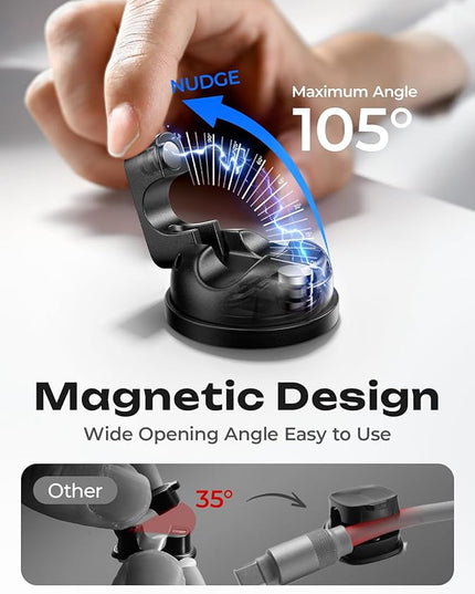 6-Pack Rotatable Cord Holder for Nightstand, LISEN 360°Rotating Magnetic Clips, No-Residue Strong Adhesive Cord Organizer for Desk, Cable Hider for Home, Office, Car, Cubicle Accessories