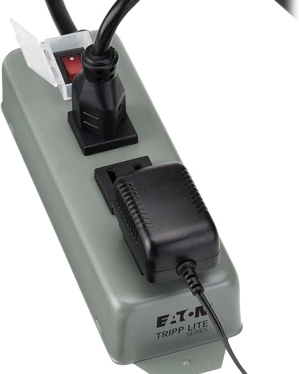 Eaton Tripp Lite Series 3-Outlet Heavy Duty Power Strip, Metal, Mountable (Wall Mount & Under Desk), 6ft Extension Cord, On/Off Switch Cover, Industrial Garage Shop Work Bench Applications (3SP)