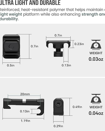 Pressure Switch Cable Management Kit Compatible with M-LOK/Picatinny Rail, Pressure Switch Cable Guides, Cable Clips, Wire Management for Flashlight/Laser, 16 Pack(8 Mlock + 8 Picatinny) - Black