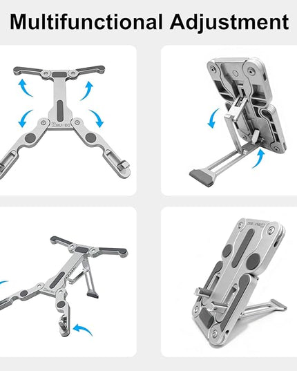 Laptop Stand for Desk, Ergonomic Portable Laptop Stand, Riser Holder Notebook Stands, Foldable Aluminum Computer Stand with Air, Pro, More 10-16” Laptops, Tablets, Phone