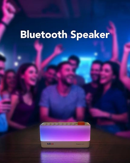 TAKOO 3-in-1 Sleep Sound Machine/Portable Bluetooth Speaker/12 Colors Night Light, Mixable 8 Nature Sounds & White Noise Machine, Sleep Timer for Sleep Aid