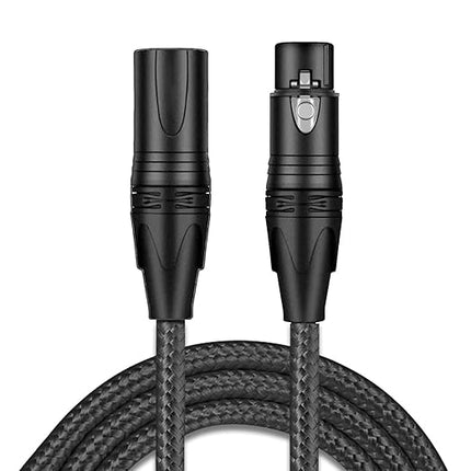 Premium XLR to XLR Cable 50 ft Noise-Canceling Wire Connector, Kevlar-Reinforced & Nylon Braided 3 Pin XLR Cables (OFC) Balanced Male to Female Mic/Microphone Cord for Speaker Mixer,Studio,PA System