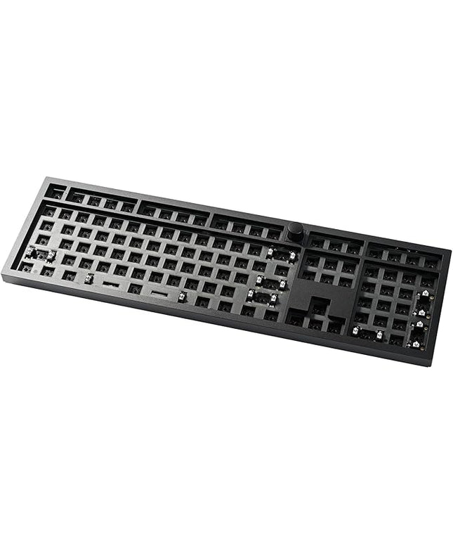 Keychron Q6 Max QMK/VIA Wireless Custom Mechanical Keyboard Barebone Knob Version, Full-Metal Hot-Swappable RGB Backlight 2.4 GHz/Bluetooth/Type-C Wired for Mac/Windows/Linux - Black