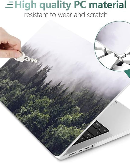 DONGKE Case for M5 MacBook Pro 14 inch 2025 2024-2021 M4 M3 M2 M1, Plastic Hard Shell Cover Compatible with A3434 A3112 A3401 A3185 A2992 A2779 A2442, Retina XDR Display & Touch ID, Forest