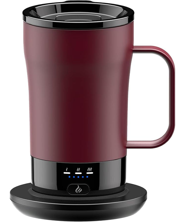 Self-Heating Coffee Mug, 14oz Heated Coffee Mug - Rechargeable Temperature Control Coffee Mug Keep Coffee Hot, Smart Mug Great Gift for Coffee Lovers & Slow Sippers