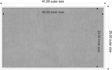 Amanti Art White Framed Magnetic Board 25x41 Large Vision Board for use with Magnets, 100% Metal Sheet to Display Items as Office Decor or for Home Organization in mudroom, Kitchen or Kids Room