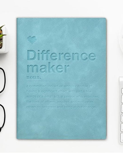 Difference Maker Leather Journal Notebook Thank You Gifts for Coworkers Boss Mentor Leader Teacher
