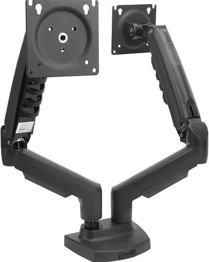 Double Screen Stand, Telescopic Rotating Adjustable 19.8lbs Per Arm Dual Monitor Desk Mount with Vertical Flip 360 Rotation, for 17 to 27 Inch Screen
