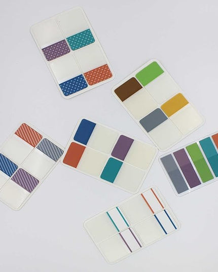 ELII 1 Inch Sticky Index Tabs, 500 Pcs Book Markers, Writable and Transparent for Notebooks, Pages, Colored Markers for Books, Annotating (Morandi)