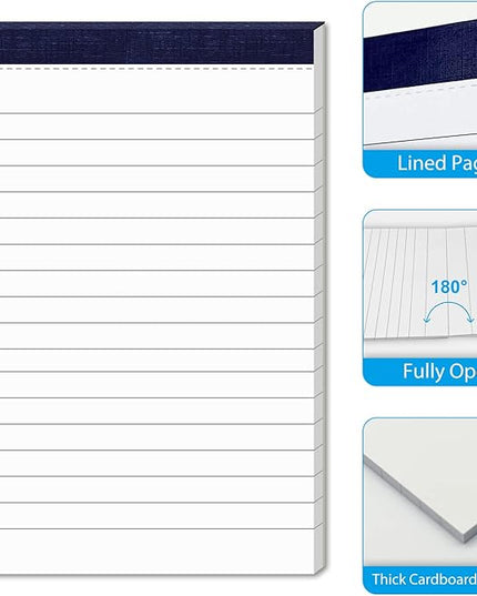 12 Pack Note Pads 4x6 Inch Small Lined Writing Memo Pads Refills Easy Tear no Rip Writing Pads with 30 Sheets Each Pad Narrow Ruled Mini Pocket Notebook Daily Planning and Organization of Work White