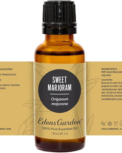Edens Garden Sweet Marjoram Essential Oil- 100% Pure Premium Grade, Undiluted, Natural, Therapeutic, Aromatherapy, The Best for Diffuser, Candle, Humidifiers, Kid Safe 30 ml (1 fl oz)