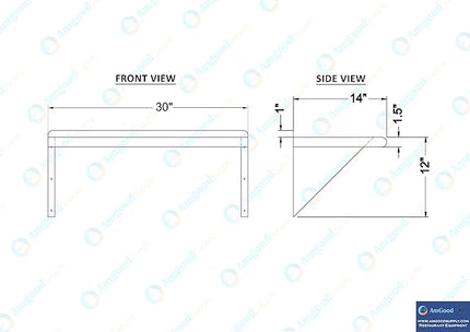 AmGood 30" Long X 14" Deep Stainless Steel Wall Shelf | NSF Certified | Appliance & Equipment Metal Shelving | Kitchen, Restaurant, Garage, Laundry, Utility Room