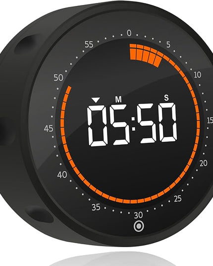 Digital Visual Timer, 60 min Countdown & Count up, Large Screen for Kids & Senior, Magnetic, Kitchen Cooking, Gym, Classroom, Productivity time Management Tool for Autism & ADHD