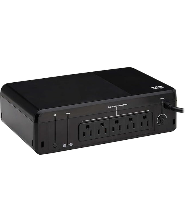 Tripp Lite 850VA UPS Desktop Battery Backup and Surge Protector, 450W, 5 Outlets, Home & Office UPS, Small Form Factor, Wall Mounting Option, 5ft Cord, 3-Year Warranty (BC850R)