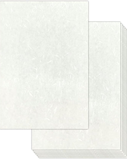 Japanese Iyo Washi Stationery Paper 80 Sheets (4x20 Sheets) Made in Japan, Notepad, Letter Paper, Greeting Card (9.7 x 6.9 inch), Compatible with Inkjet Printers