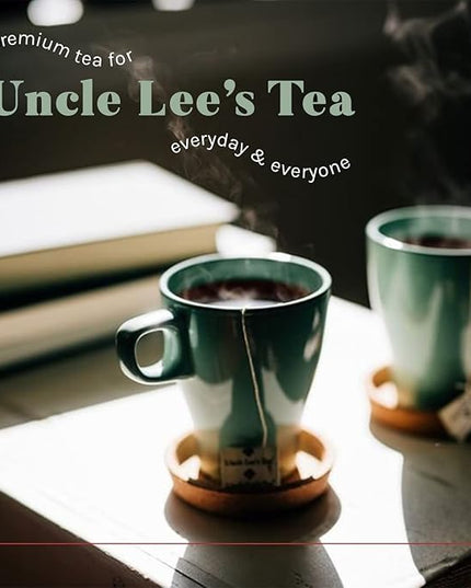 Uncle Lee’s Imperial Organic Chai Tea, Naturally Caffeine Free Golden Turmeric Ginger Tea, Organic Cinnamon, Chicory, Cardamom, Stevia, Clove & Black Pepper, 4 Pack of 18 Tea Bags per Box