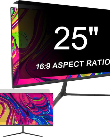 LYLSMGS Hanging Computer Privacy Screen Protector Shield 25 inch 16:9 Widescreen Desktop Monitor, Anti Blue Light & Glare Filter - Compatible with LG Dell HP Acer and More (22.44X13.38 in)