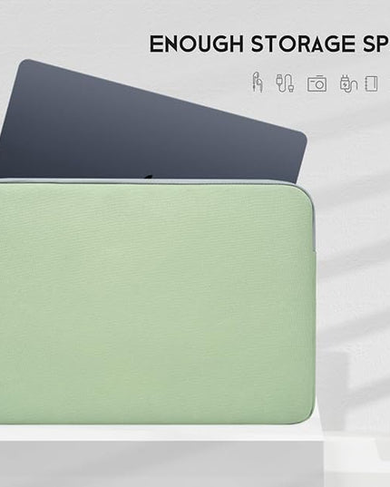 Laptop Sleeve 17 17.3 inch, Padded Travel Case for HP 17 inch Laptop/Envy 17 / Pavilion 17, Water-Resistant Portable Computer Protective Pouch Bag -Mint Green