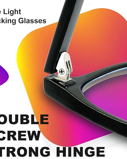 VISOONE Blue Light Blocking Glasses Square with Anti Computer Glare for Gaming Women and Men MONTANA