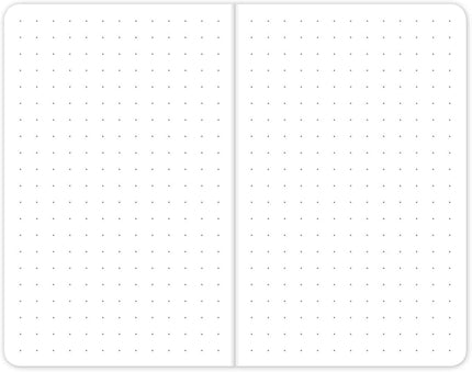 Elan Publishing Company Field Notebook/Pocket Journal - 3.5"x5.5" - Black - Dot Graph Memo Book - Pack of 5