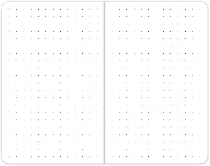 Elan Publishing Company Field Notebook/Pocket Journal - 3.5"x5.5" - Black - Dot Graph Memo Book - Pack of 5