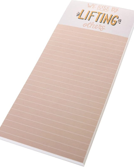 Graphique “We Rise” Magnetic Notepad | 100 Tear-Away Sheets | Grocery, Shopping, To-Do List | Magnetic Writing Pad for Fridge, Kitchen, Office | Lined Paper | Great Gift | 4” x 9.25”