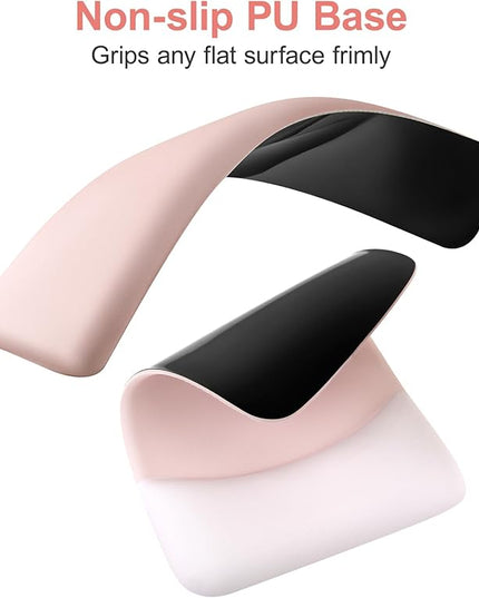 MOSISO Keyboard Mouse Pad Set, Large Gaming Mouse Pad&Rectangular Keyboard Wrist Rest&Mousepad with Wrist Rest&Coaster, Ergonomic Non-Slip&Easy Typing Pad with Curved Silicone Lining, Baby Pink