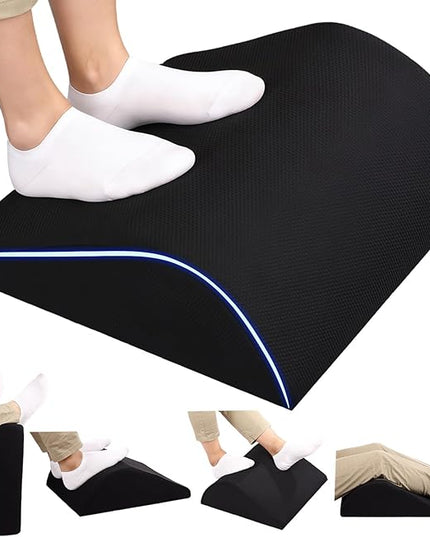 Foot Rest for Under Desk at Work, Ergonomic Under Desk Footrest with Washable Cover for Office, Home & Gaming Leg Elevation Pillow Black