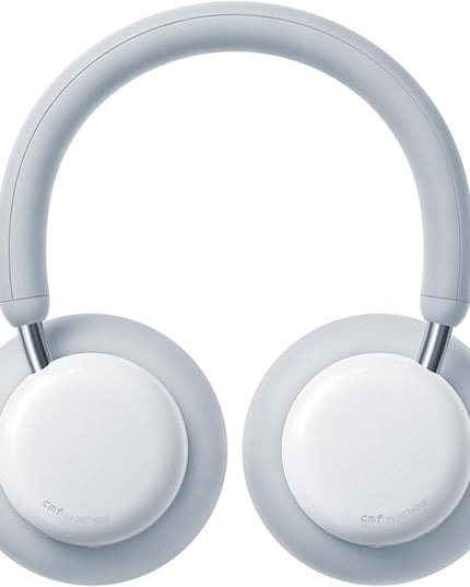 CMF by Nothing Headphone Pro Active Noise Canceling Wireless Headphones Bluetooth 5.4 Over The Ear Headset, 50H ANC Playtime, Bass&Treble Slider, Custom EQ&Spatial Audio, Hi-Res LDAC, Light Grey