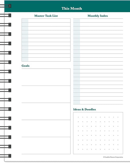 FranklinCovey - Undated Planner | Weekly - Wire-Bound Planner (7” x 8.5” X 1”)