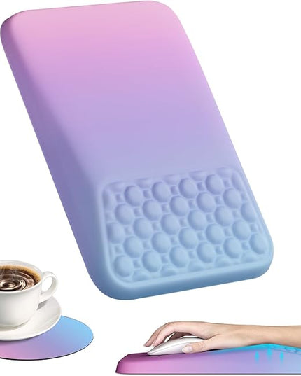 Ospelelf Mouse Pad with Wrist Rest Ergonomic Comfortable Pain Relief Mousepad Wrist Support for Computer Purple