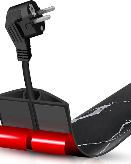 Floor Cord Cover Self Adhesive Cord Hider,3.3FT Cable Management, Extension Strip Protector for Wires, Prevent Cable Trips for Offices, Gyms, Exhibitions Cavity:0.47"(W) x 0.27"(H) Black Stone