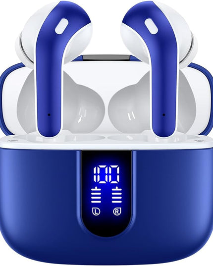 TAGRY 2 Sets X08 Ocean Blue and Forest Green Bluetooth Headphones True Wireless Earbuds 60H Playback Ear Buds with Wireless Charging Case in-Ear Earbuds with Mic