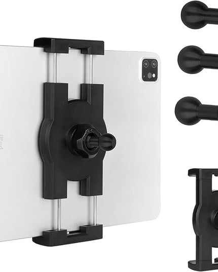 Tablet Holder with 3 Ball Adapters,Aluminum Alloy 17 mm to 17 mm/17 mm to 20 mm/17mm to 25 mm Ball Joints,Compatible with 17mm/20 mm/25 mm Size Ball Socket Mount (25 mm Compatible with RAM Mounts)
