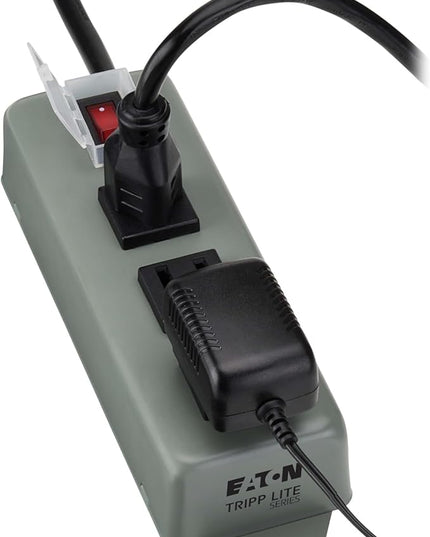 Eaton Tripp Lite Series 3-Outlet Heavy Duty Power Strip, Metal, Mountable (Wall Mount & Under Desk), 9ft Extension Cord, On/Off Switch Cover, Industrial Garage Shop Work Bench Applications (3SP9)
