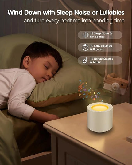 PureNurt Baby White Noise Machine: Red Light Therapy Sleep Sound Machine with 38 Soothing Sounds & Calming Womb Soother Shusher, Memory Function, Dimmable Nursery Night Light with Timer, Baby Gift