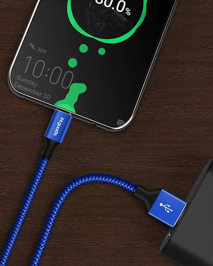 etguuds USB A to USB C Cable 6ft, 2-Pack, 3A Fast Charging Type C Charger Cord for iPhone 17 16 15 Pro Max 16e 17 Air, Samsung Galaxy S25 S24 S23 S22 S21 S20 A17 A16 A56 A55 Flip Fold, Blue