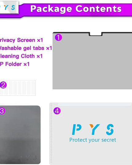 PYS MacBook Air 13.6 Inch Magnetic Privacy Screen for M2 Chip 2022 (A2681) - Removable Anti-Spy Laptop Shield