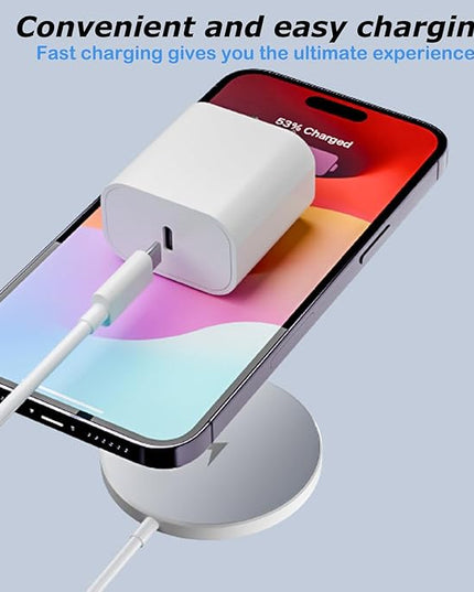Wireless Charger,[Apple MFi Certified]15W Magnetic Charger 2Pack 3FT Magnetic Charge Pad with USB C Port PD Block Fast Charging Wireless Charge for iPhone Air/17 Pro Max/16 Pro/16 Plus/16e/15/14/13/12