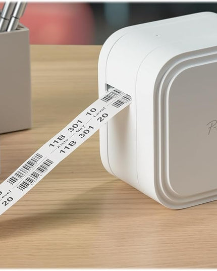 Brother P-Touch TZe-M261 Black Print on Matte White Label Tape 1.4” (36mm) Wide x 26.2’ (8m) Long