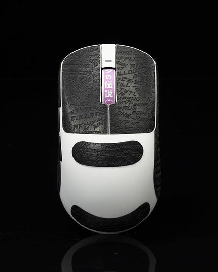 Gamer Mouse Grip Tape Sticker for VGN Dragonfly R1 Pro MAX VXE Non Slip Suck Sweat Pre Cut Easy Install CS Letter Black