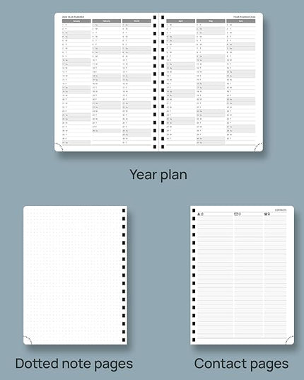 POPRUN 2026 Weekly and Monthly Planner Calendar, January 2026 - December 2026,Medium-6.75" x 8.75" Spiral Bound Appointment Book, Includes Monthly Tabs, Inner Pocket,Soft Cover - Lavender