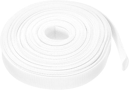 uxcell Expandable Sleeving, 1-inch 50ft Cable Sleeve, White