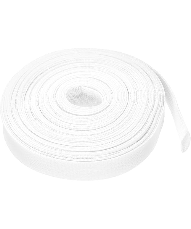 uxcell Expandable Sleeving, 1-inch 50ft Cable Sleeve, White