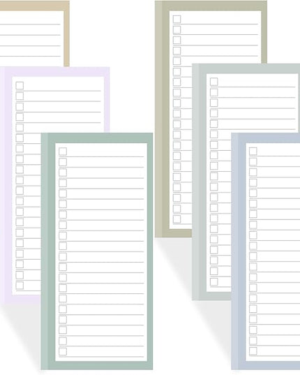 BIPEND 6 Pack Magnetic Notepads for Refrigerator, Grocery List Magnet Pad for Fridge, 50 Sheets per Note Pads To-Do List, Shopping List(300Sheets)