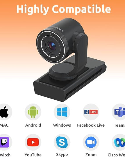 TOUCAN 1080P Webcam with Microphone,FHD Streaming Camera with 1080P/60fps,Privacy Protection Plug Play Ultra Compact Web Cam w/ 89°View for Computer/Meeting/Online Classes/Zoom/YouTube