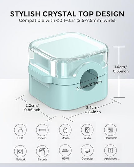 AhaStyle Magnetic Cable Organizer [1s Lock] 6 Pack Cord Holders Cable Clips Strong Adhesive Hide Cable Cord Keeper Adhesive Wire Organizer Keeper for Nightstand Kitchen Car Office