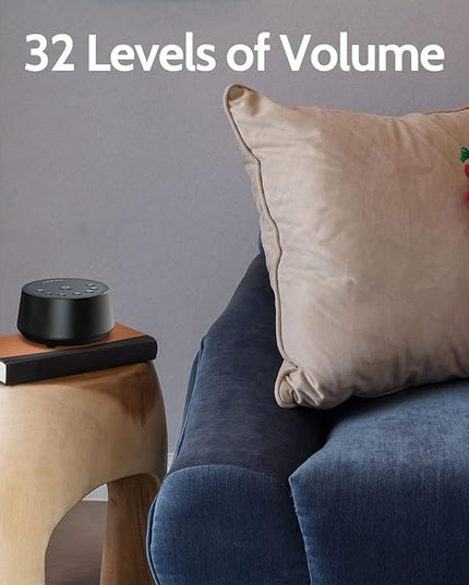 Color Noise Sound Machines with 25 Soothing Sounds Sleep White Noise Machine 32 Volume Levels 5 Timers and 4 Sound Categories and Memory Function for Home Office and Travel